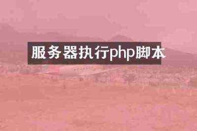 服务器执行php脚本