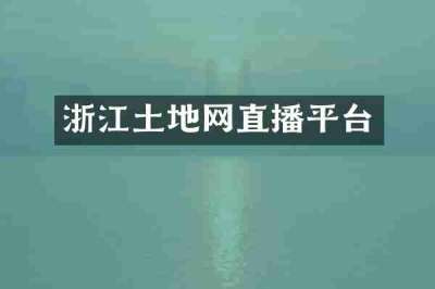 浙江土地网直播平台