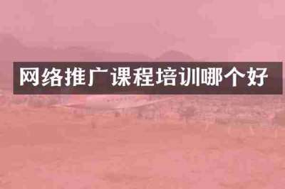 网络推广课程培训哪个好