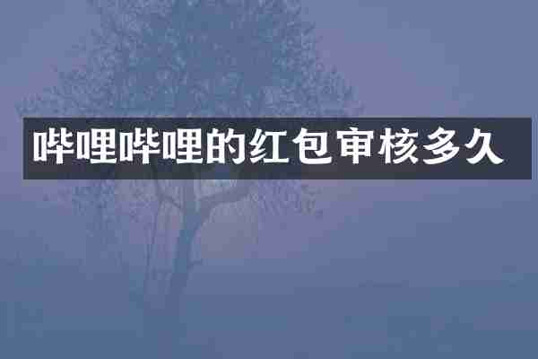 哔哩哔哩的红包审核多久