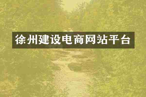 徐州建设电商网站平台