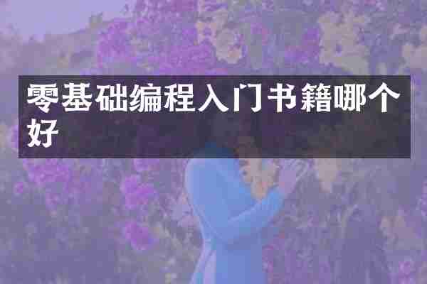 零基础编程入门书籍哪个好