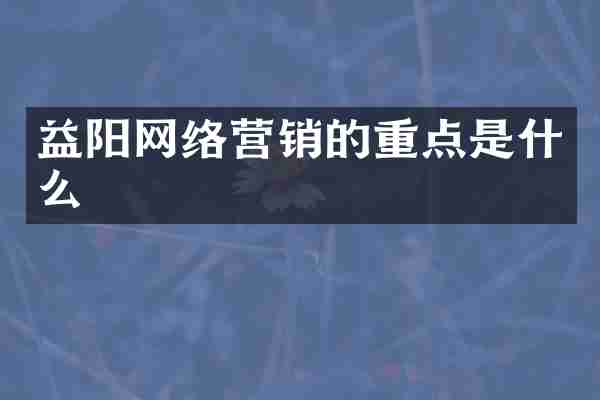 益阳网络营销的重点是什么