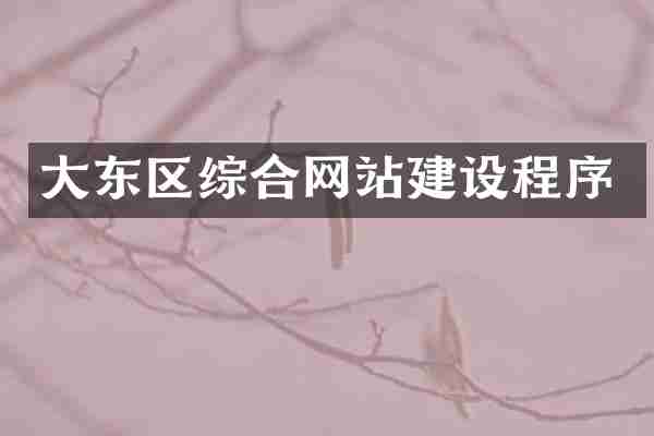 大东区综合网站建设程序
