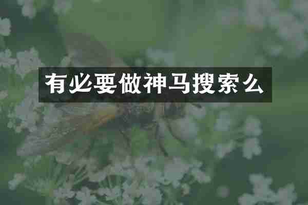 有必要做神马搜索么