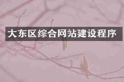 大东区综合网站建设程序