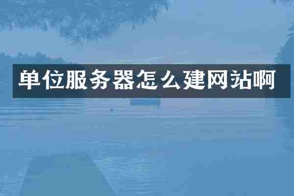 单位服务器怎么建网站啊