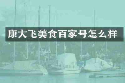 康大飞美食百家号怎么样