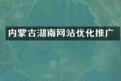 内蒙古湖南网站优化推广