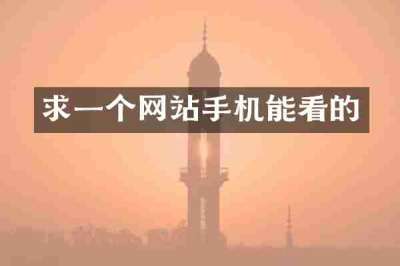 求一个网站手机能看的