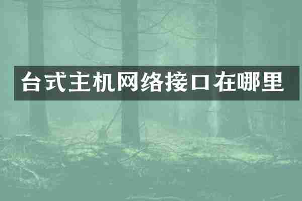 台式主机网络接口在哪里