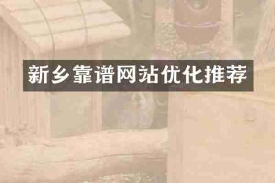 新乡靠谱网站优化推荐