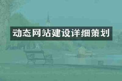 动态网站建设详细策划