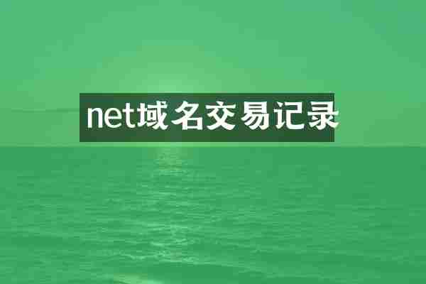 net域名交易记录