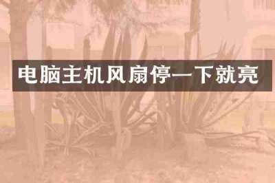 电脑主机风扇停一下就亮