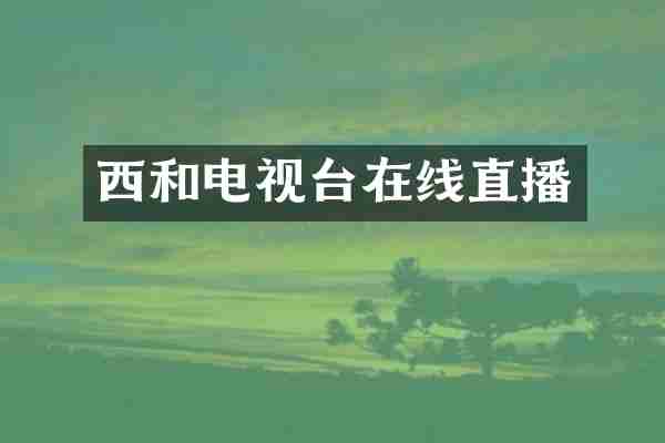 西和电视台在线直播