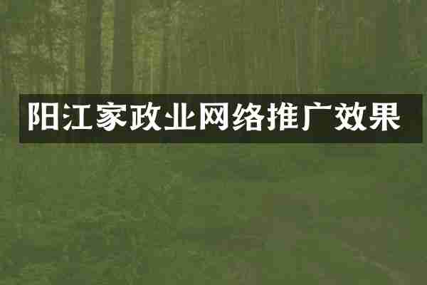 阳江家政业网络推广效果