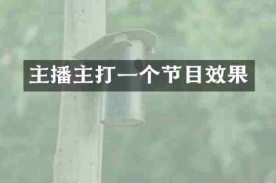 主播主打一个节目效果