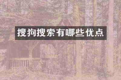 搜狗搜索有哪些优点