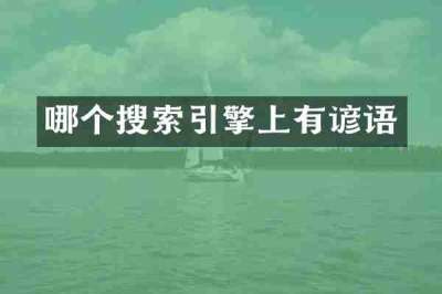 哪个搜索引擎上有谚语