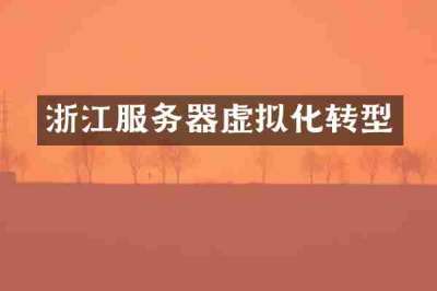 浙江服务器虚拟化转型