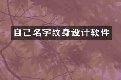 自己名字纹身设计软件