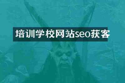培训学校网站seo获客