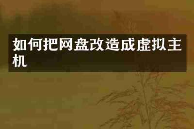 如何把网盘改造成虚拟主机