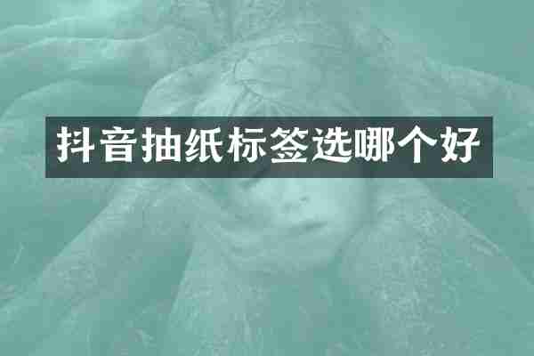 抖音抽纸标签选哪个好