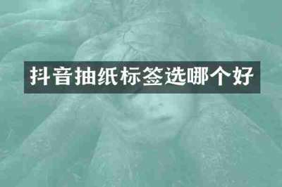 抖音抽纸标签选哪个好