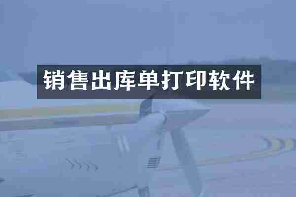 销售出库单打印软件