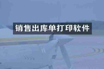 销售出库单打印软件