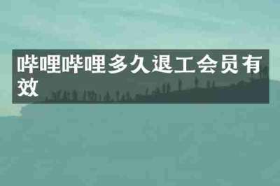 哔哩哔哩多久退工会员有效