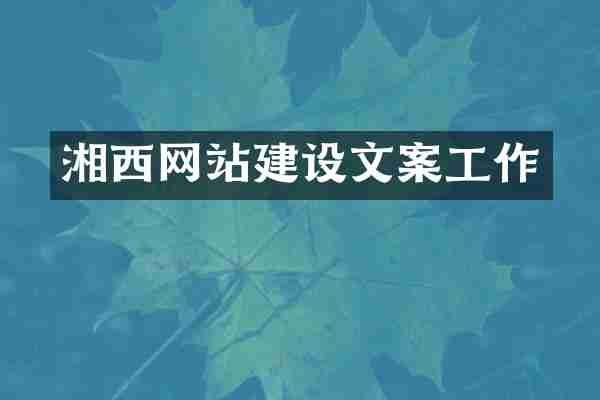 湘西网站建设文案工作