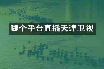 哪个平台直播天津卫视