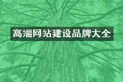 高端网站建设品牌大全