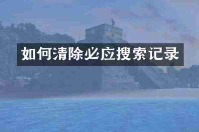 如何清除必应搜索记录