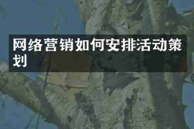 网络营销如何安排活动策划