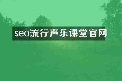 seo流行声乐课堂官网