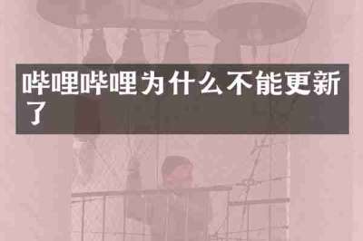 哔哩哔哩为什么不能更新了