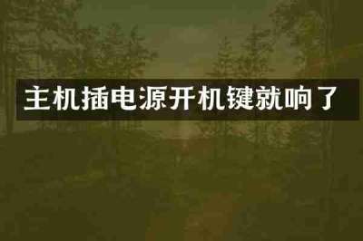 主机插电源开机键就响了