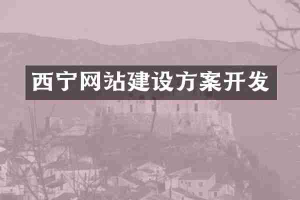 西宁网站建设方案开发