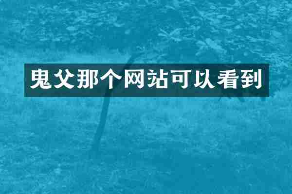 鬼父那个网站可以看到