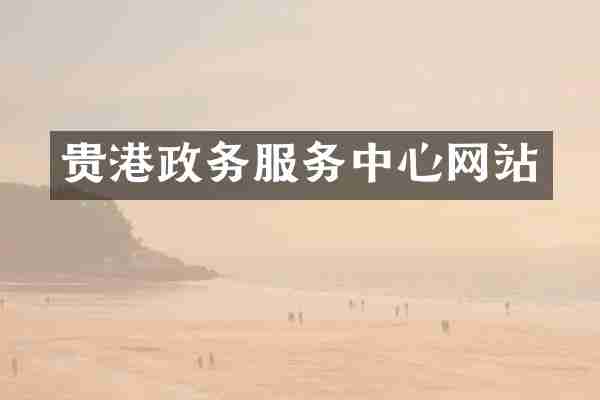 贵港政务服务中心网站