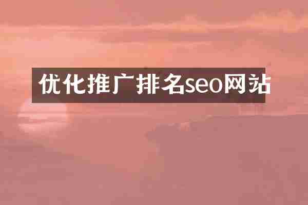 优化推广排名seo网站