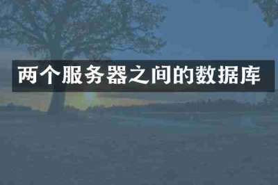 两个服务器之间的数据库