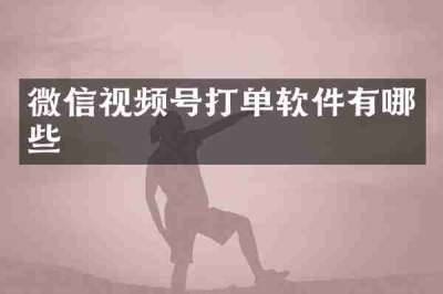 微信视频号打单软件有哪些