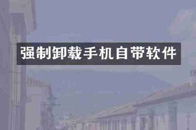 强制卸载手机自带软件