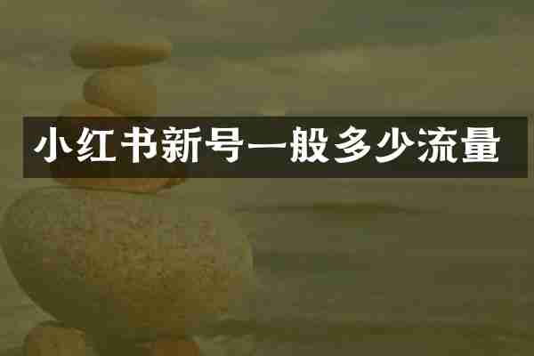 小红书新号一般多少流量
