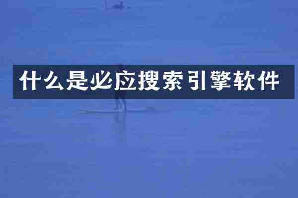 什么是必应搜索引擎软件